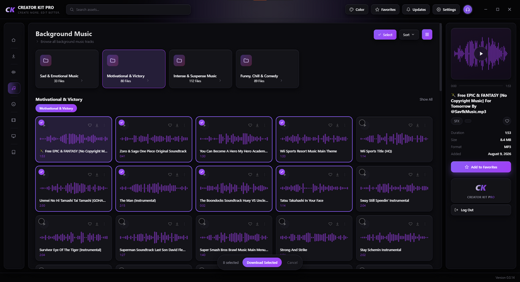Creator Kit Pro Desktop App (CKPro) — Ultimate Content Creator Asset App (WINDOWS ONLY)